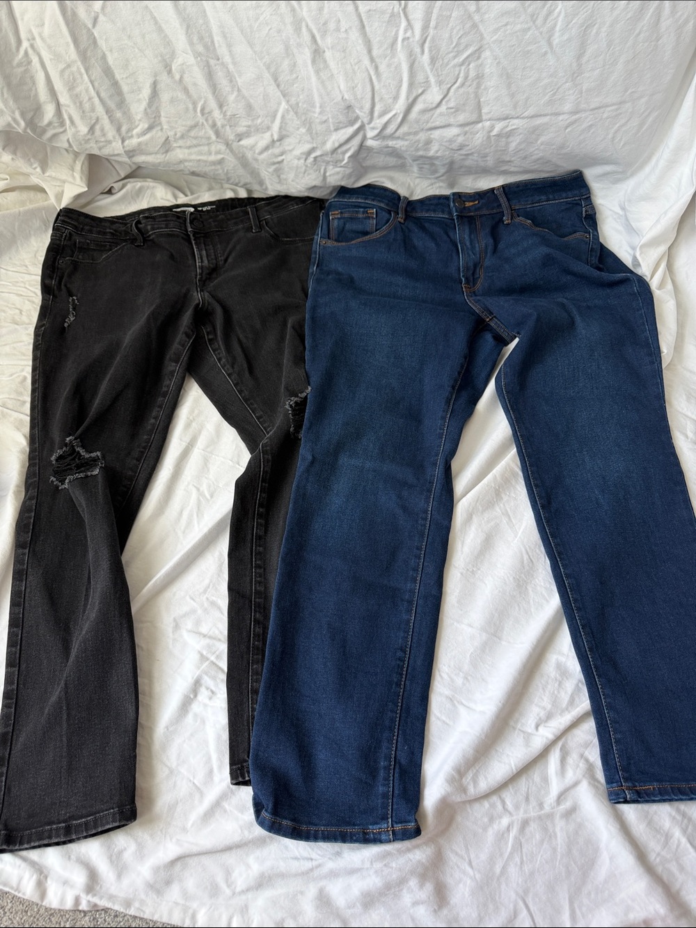 Women's Blue and Black Jeans - Classic Denim Styles